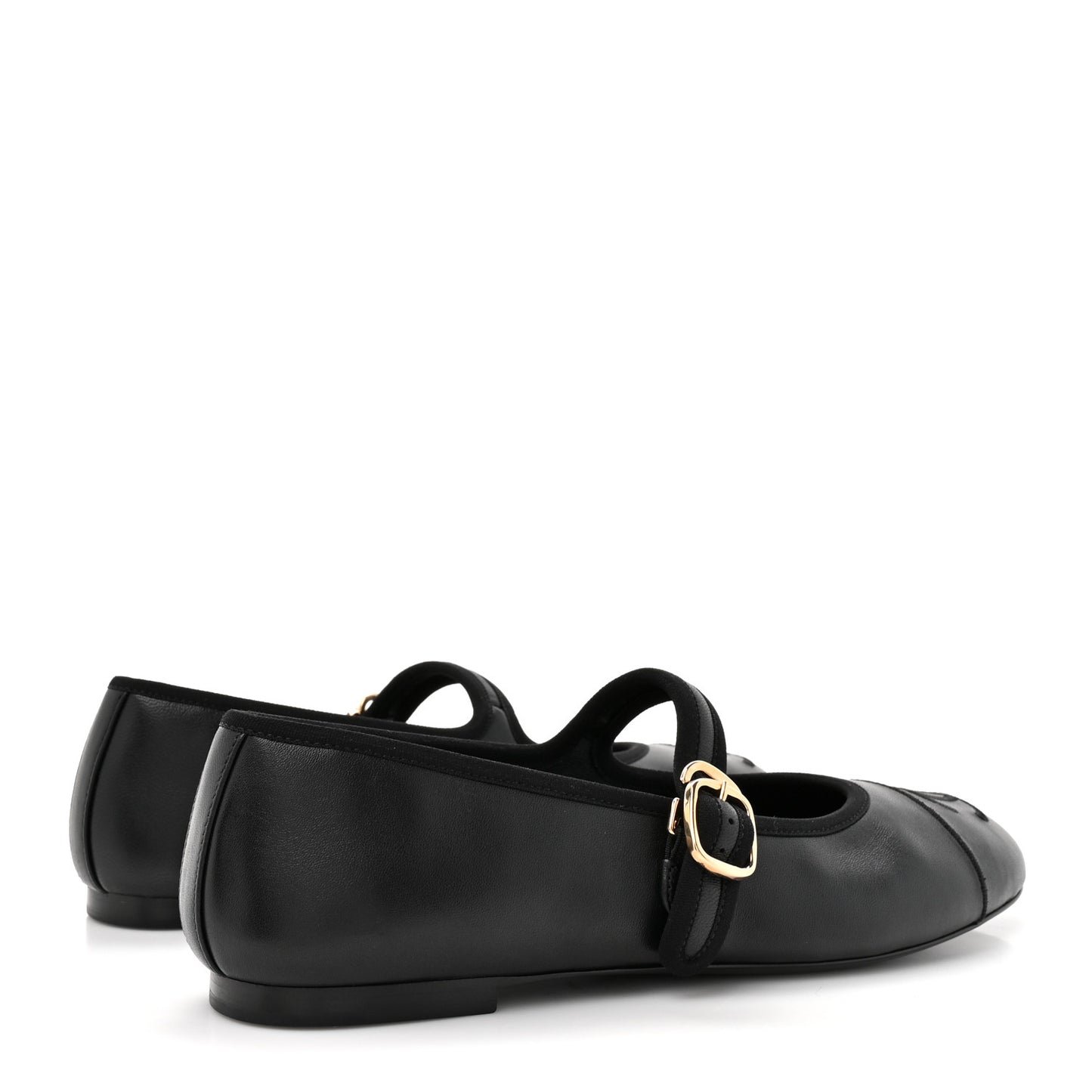 Lambskin Mary Jane Flats 38.5 Black