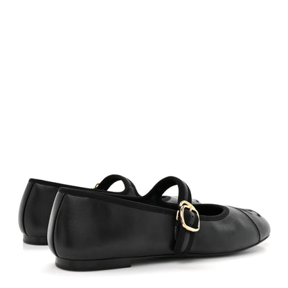 Chanel Lambskin Mary Jane Flats 38.5 Black 5 of 10