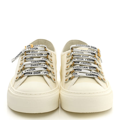 Christian Dior Canvas Dot Walk'N'Dior Low Top Sneakers 36.5 Milk 2 of 8