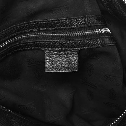 Gucci Pebbled Calfskin Medium Jungle Hobo Black 6 of 8