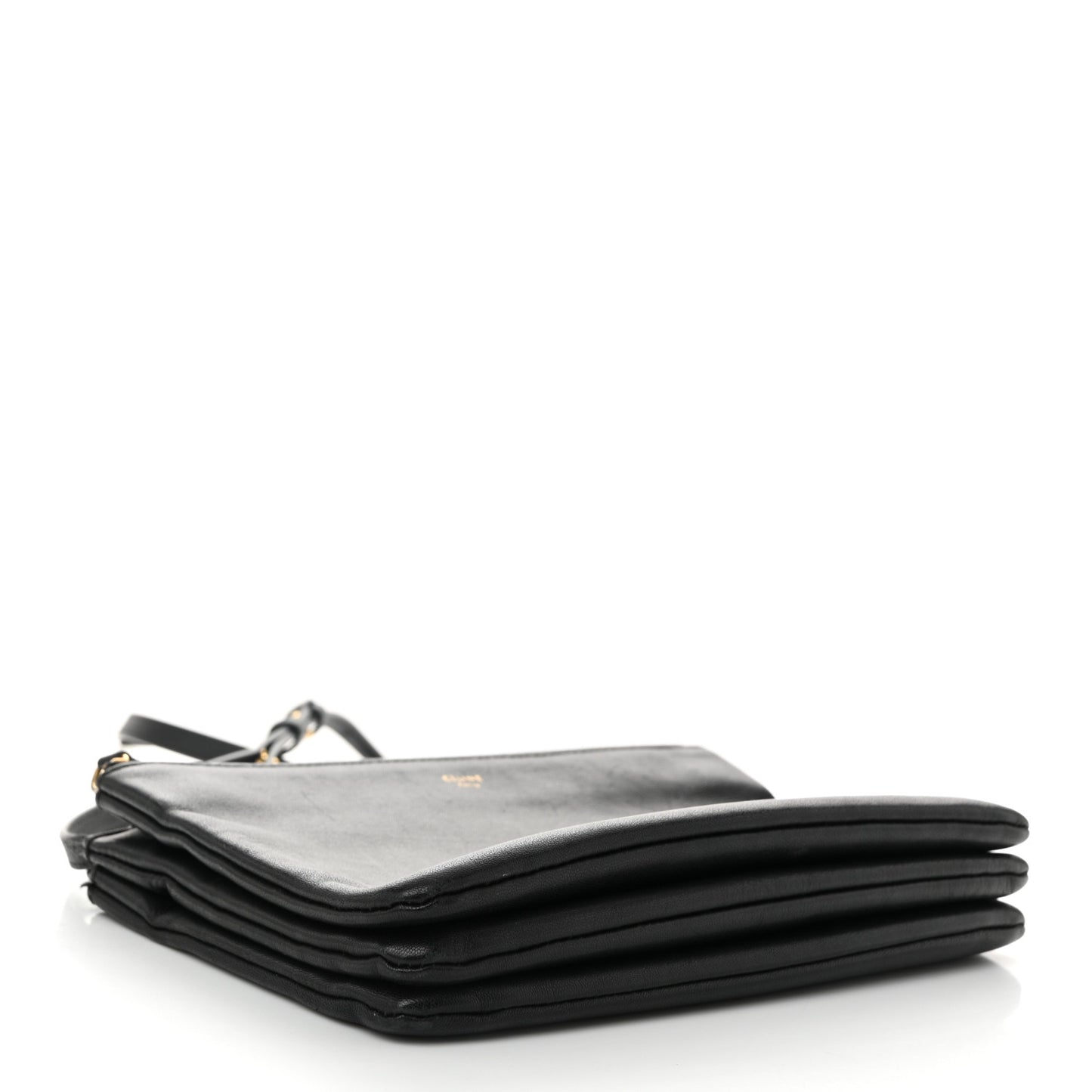 Lambskin Small Trio Crossbody Bag Black