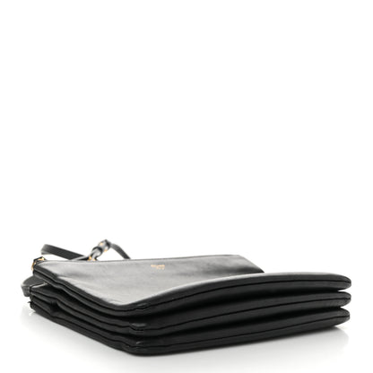 Celine Lambskin Small Trio Crossbody Bag Black 4 of 13