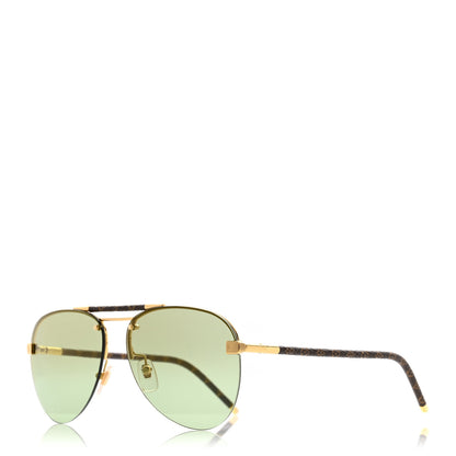 Louis Vuitton Metal Monogram Clockwise Sunglasses Green 1 of 6