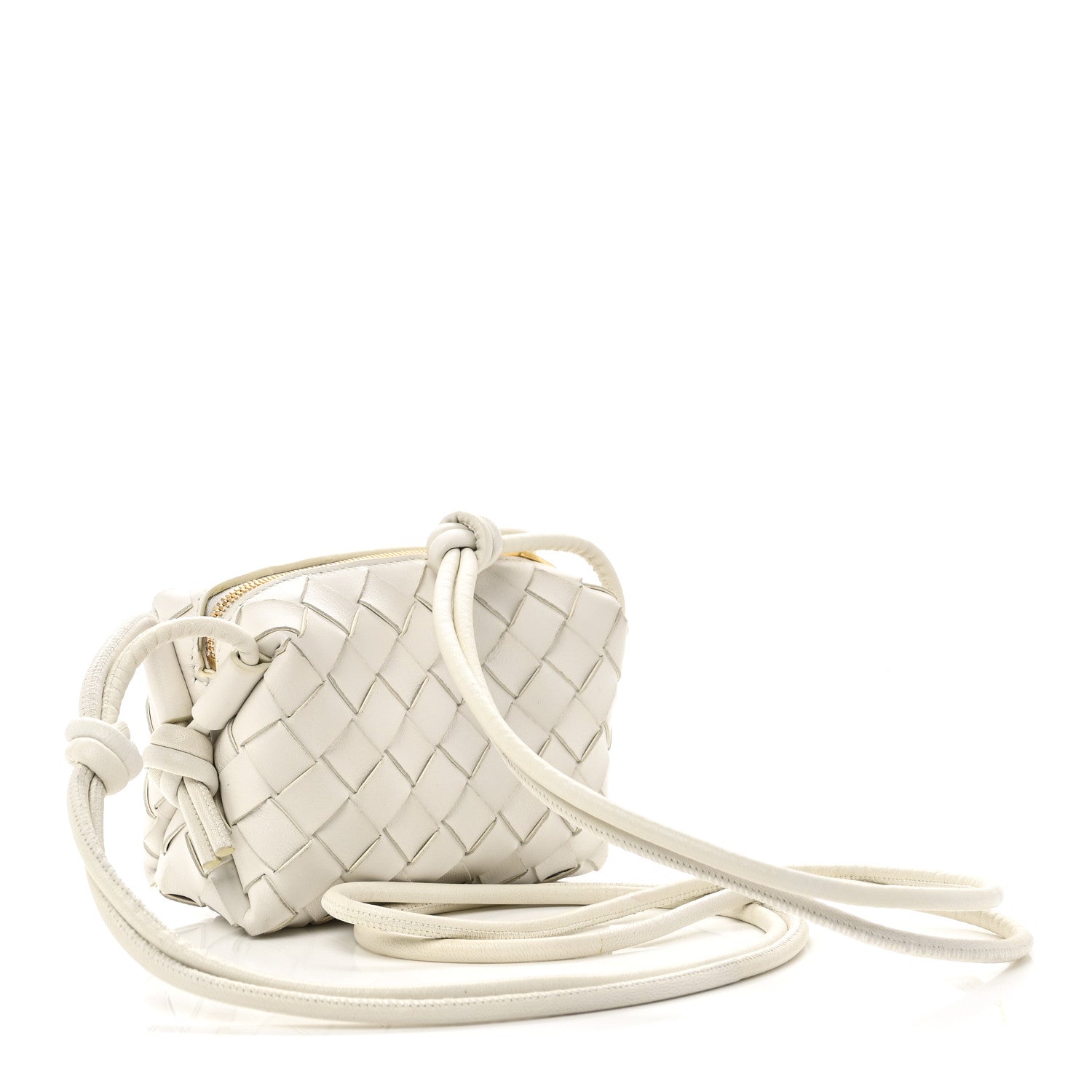 Bottega Veneta Nappa Intrecciato Mini Loop Camera Bag White 3 of 9