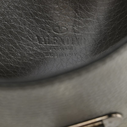 Valentino Garavani Metallic Pebbled Calfskin Medium Rockstud Flip Lock Crossbody Bag Silver 6 of 12