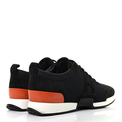 Hermes Suede Mesh Starter Sneakers 41 Black 4 of 10