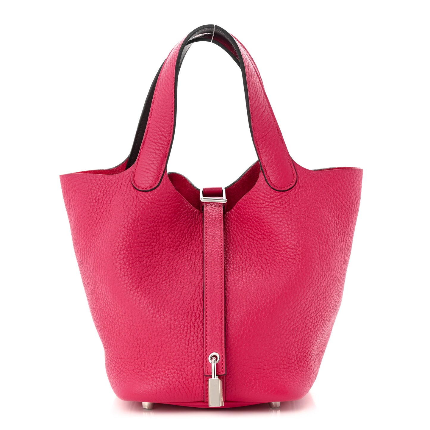 Taurillon Clemence Swift Eclat Picotin Lock 18 PM Framboise Rouge Sellier