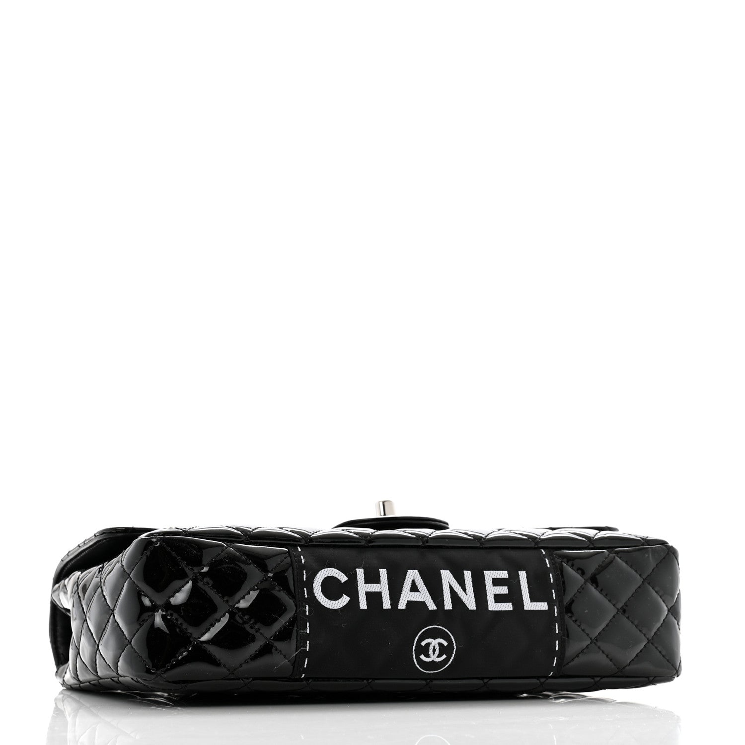 Chanel Patent Quilted Secret Label Medium Flap Black 4 of 11