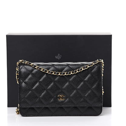 Chanel Caviar Quilted Wallet On Chain WOC Black 11 of 11