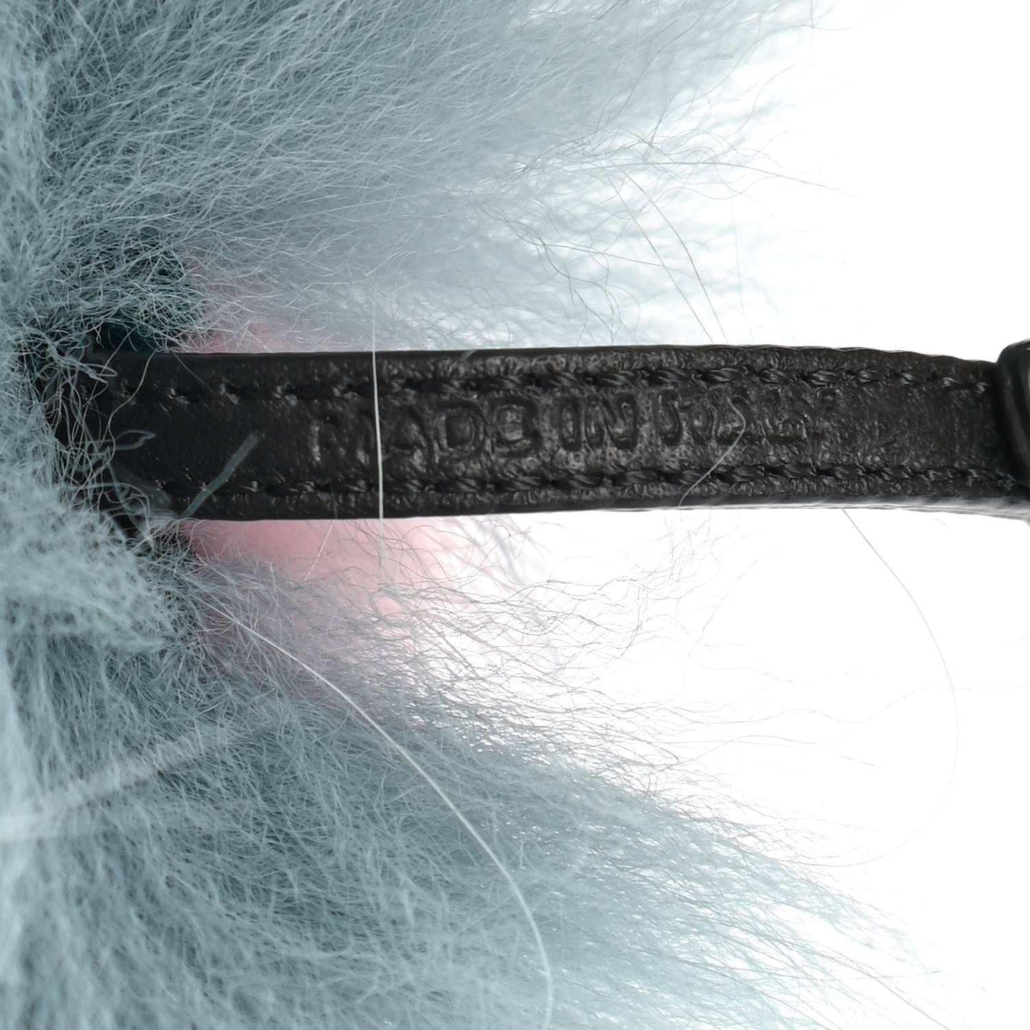 Fendi Fox Mink Rabbit Fur Vitello Flamingo Mini Monster Bag Bug Charm Lagoon Black Multicolor 4 of 5