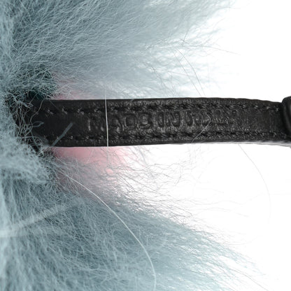Fendi Fox Mink Rabbit Fur Vitello Flamingo Mini Monster Bag Bug Charm Lagoon Black Multicolor 4 of 5
