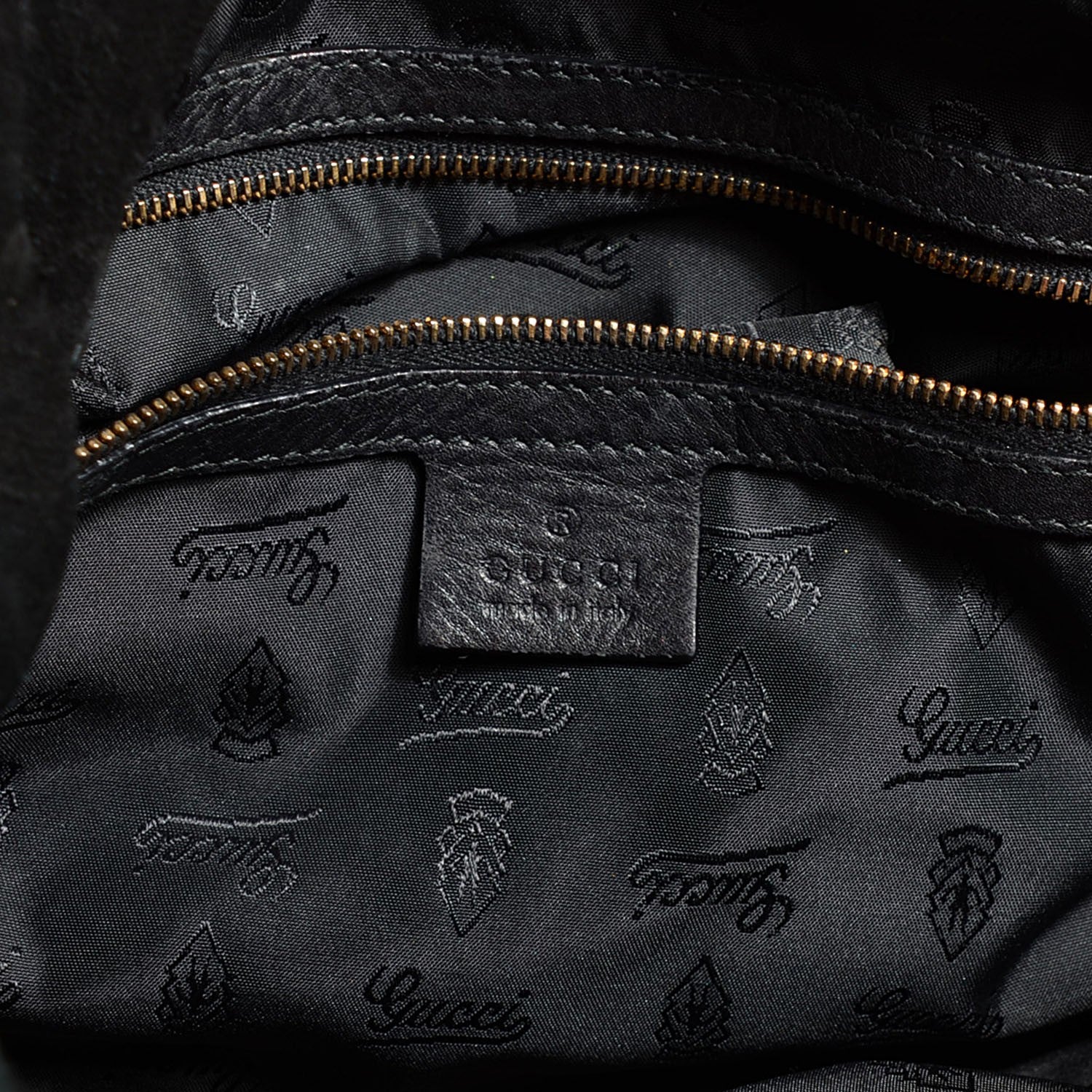 Gucci Patent Large Indy Top Handle Bag Bronze Black 6 of 9