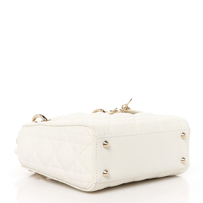 Christian Dior Lambskin Cannage Mini Lady Dior White 4 of 12