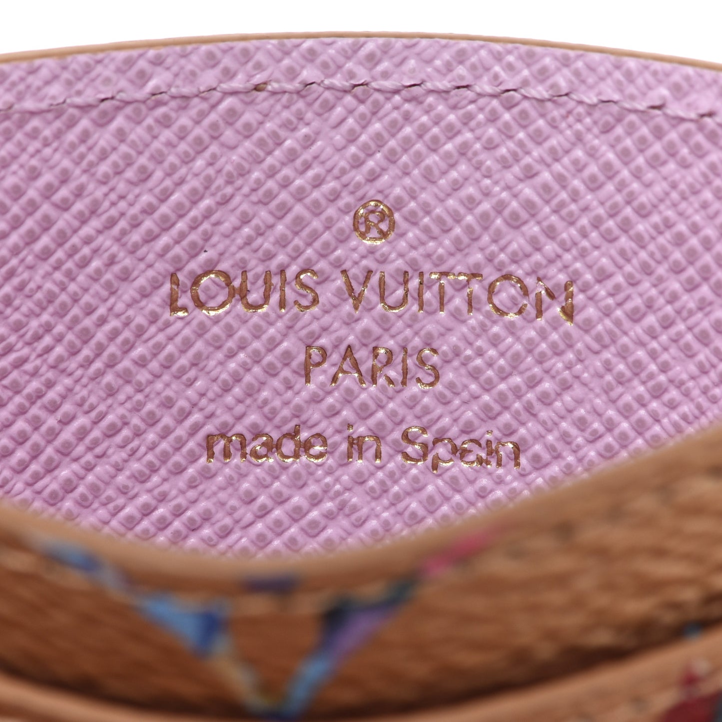 Metallic Monogram LV Garden Card Holder Gold