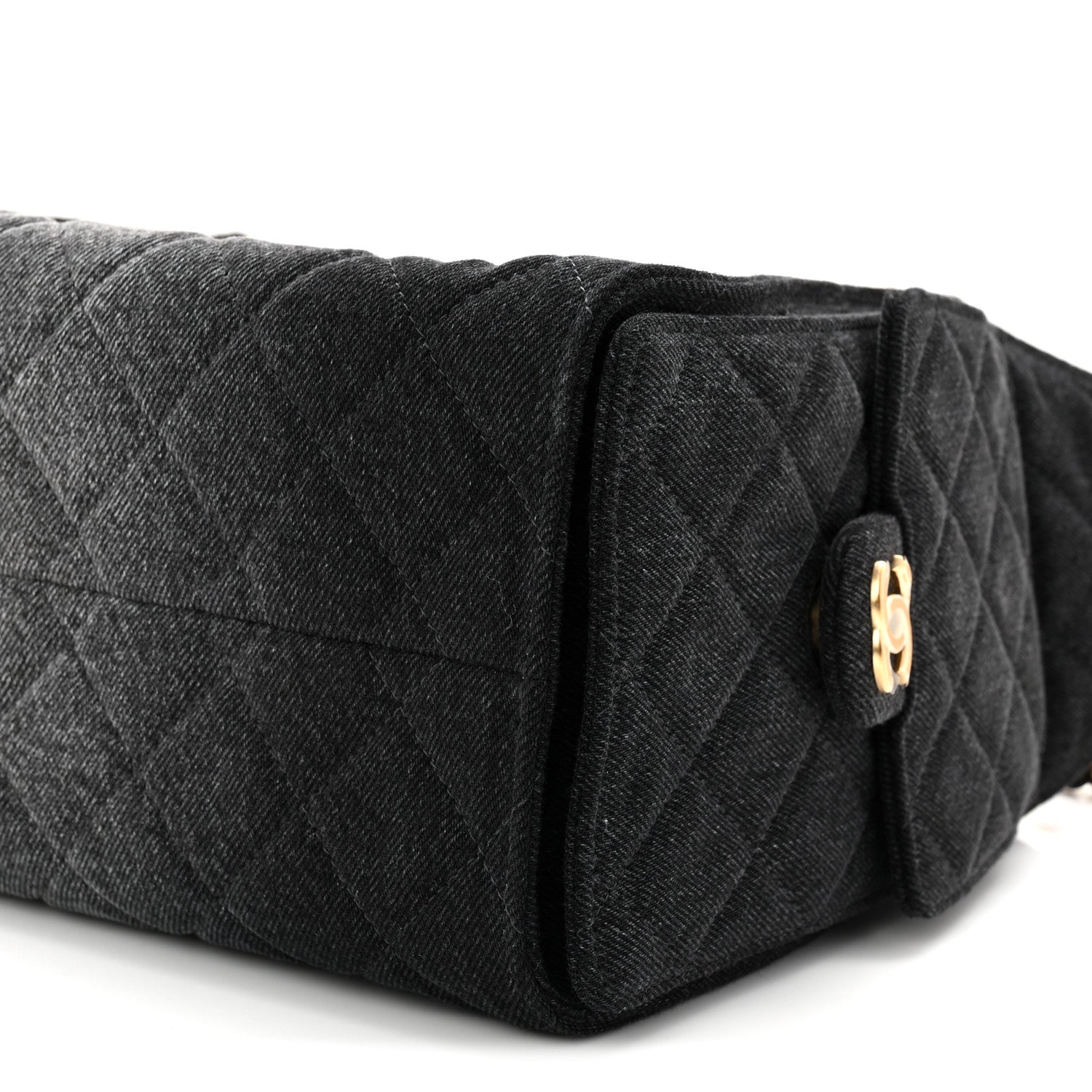 Chanel Washed Denim Quilted Small Chanel 25 Handbag Black 10 of 10