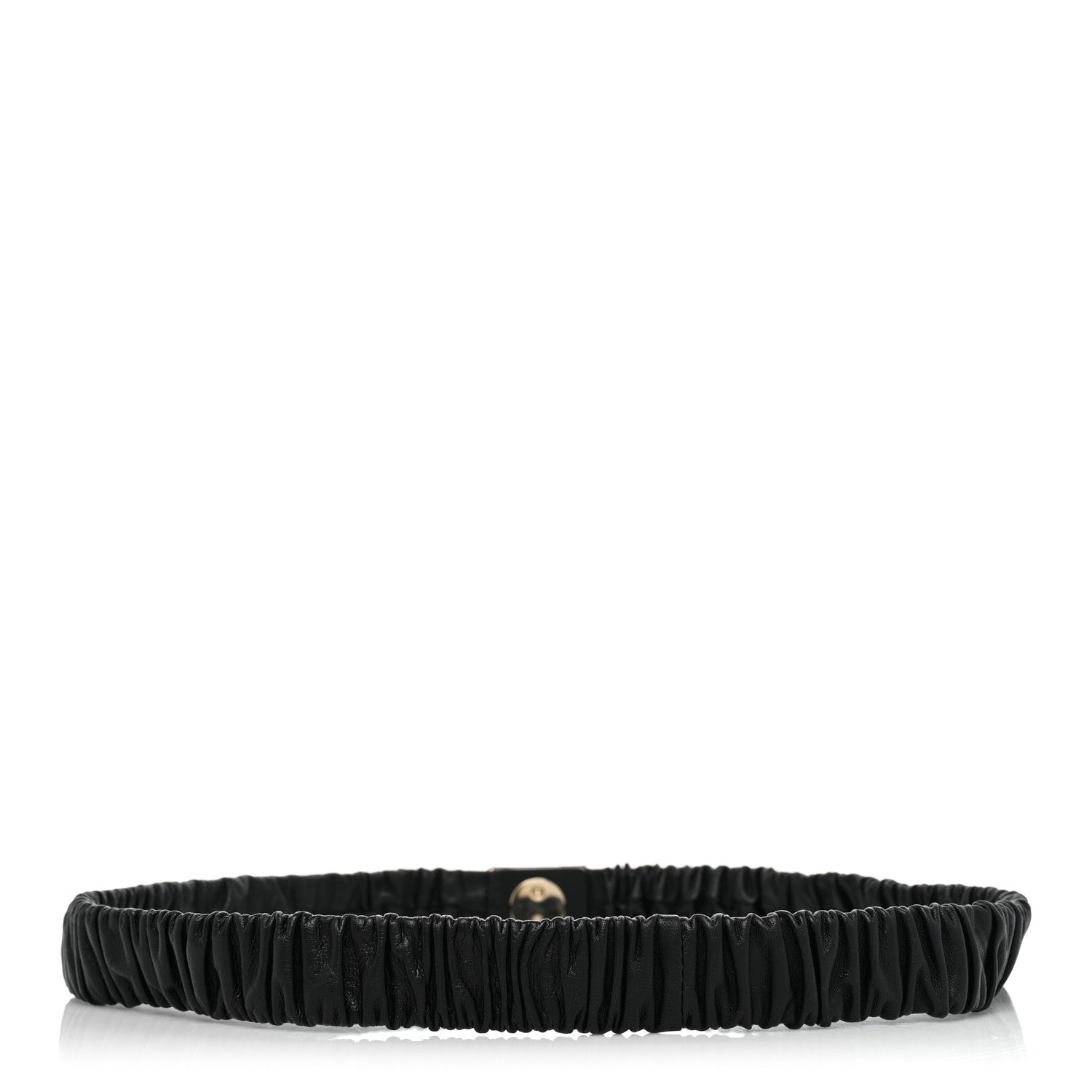 Chanel Lambskin Ruched CC Belt 85 34 Black 2 of 4
