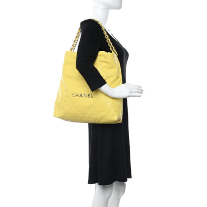 Chanel Shiny Caviar Quilted Chanel 22 Yellow 2 of 11