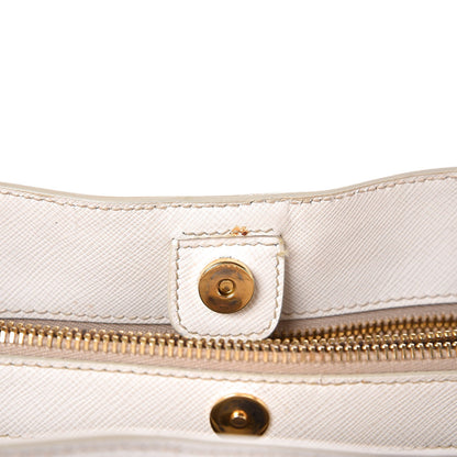 Prada Saffiano Lux Medium Tote Talco 15 of 29