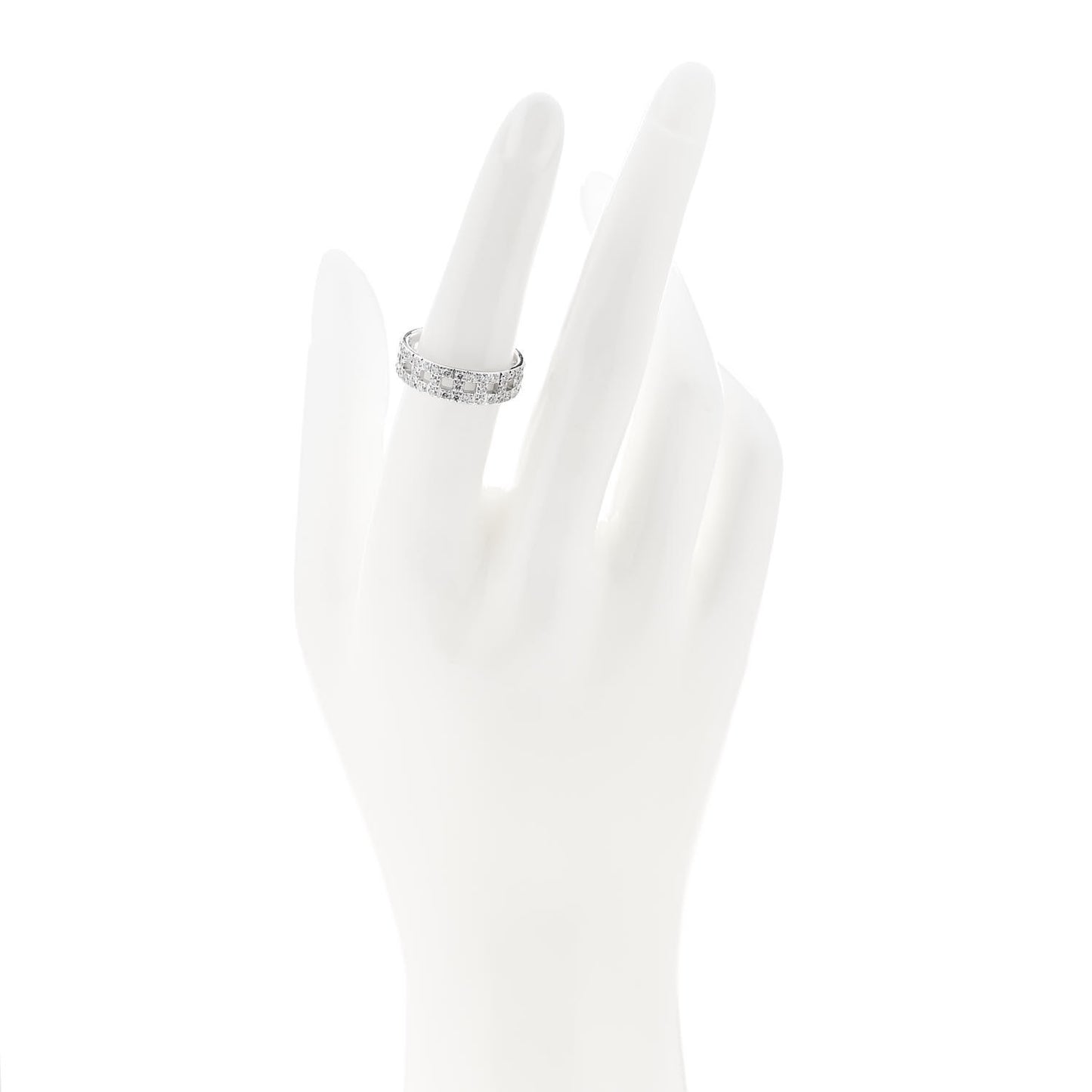 18K White Gold Diamond T True Wide Ring 53 6.25