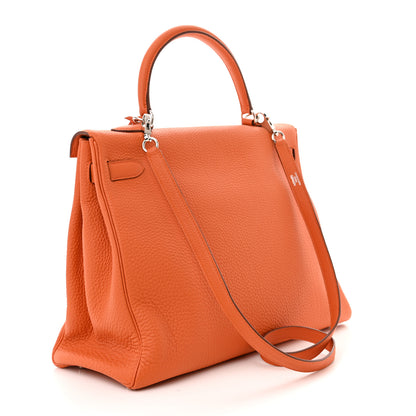 Hermes Togo Kelly Retourne 35 Orange 3 of 10