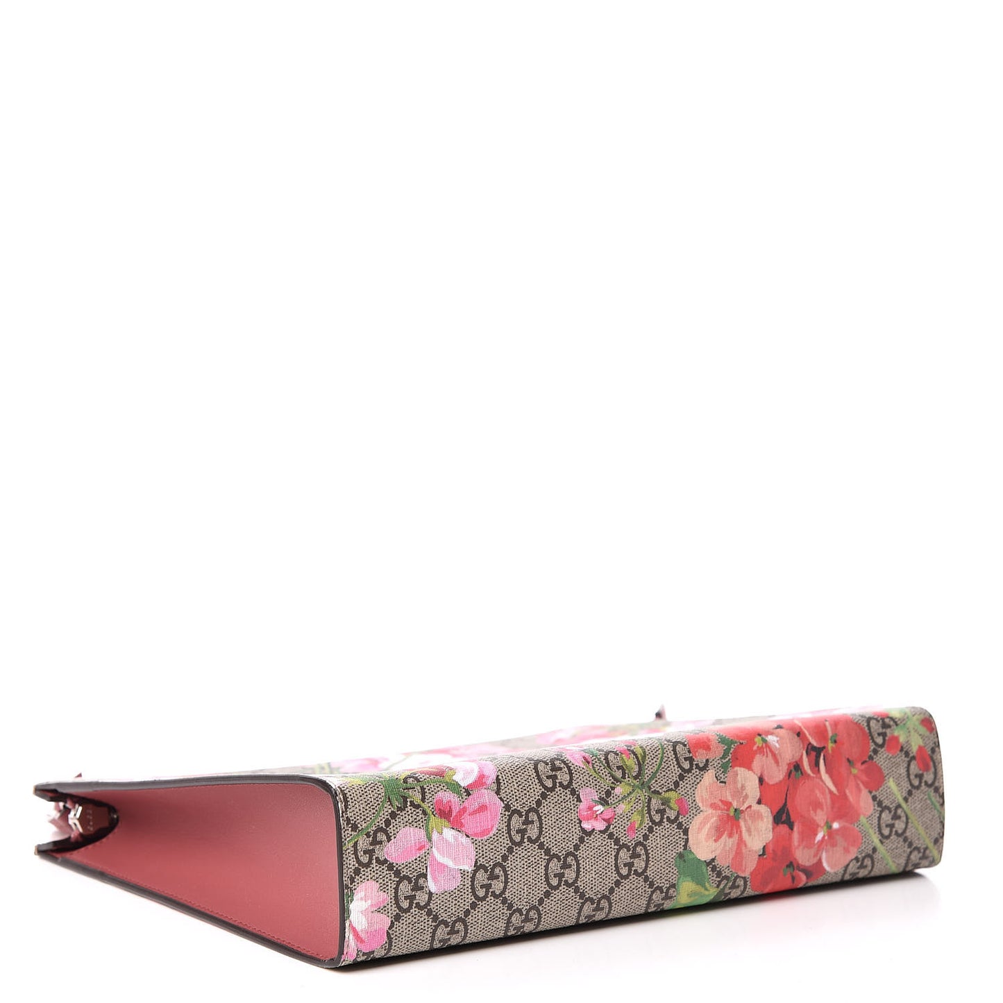 GG Supreme Monogram Blooms Large Cosmetic Case Beige Multicolor Dry Rose