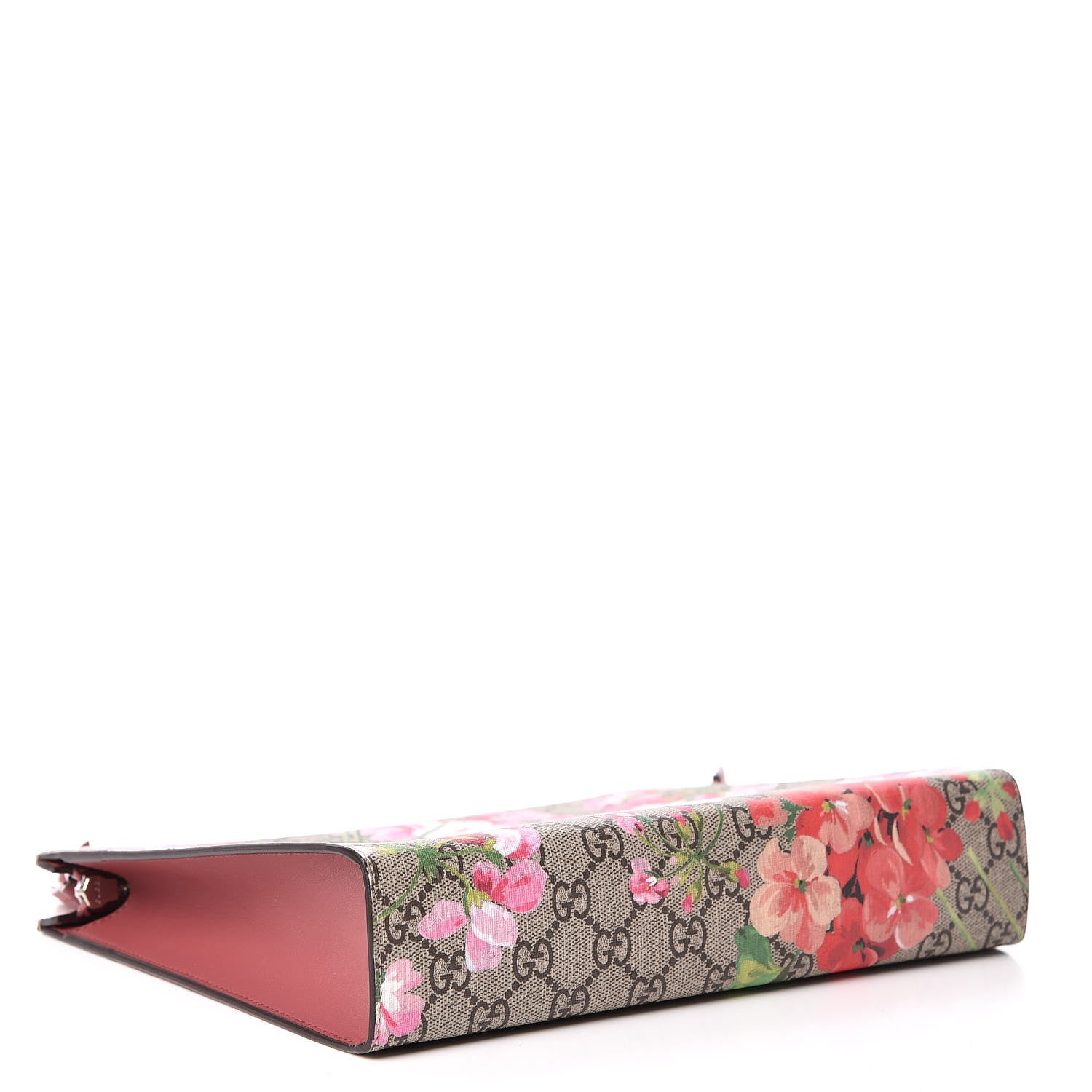 Gucci GG Supreme Monogram Blooms Large Cosmetic Case Beige Multicolor Dry Rose 4 of 12