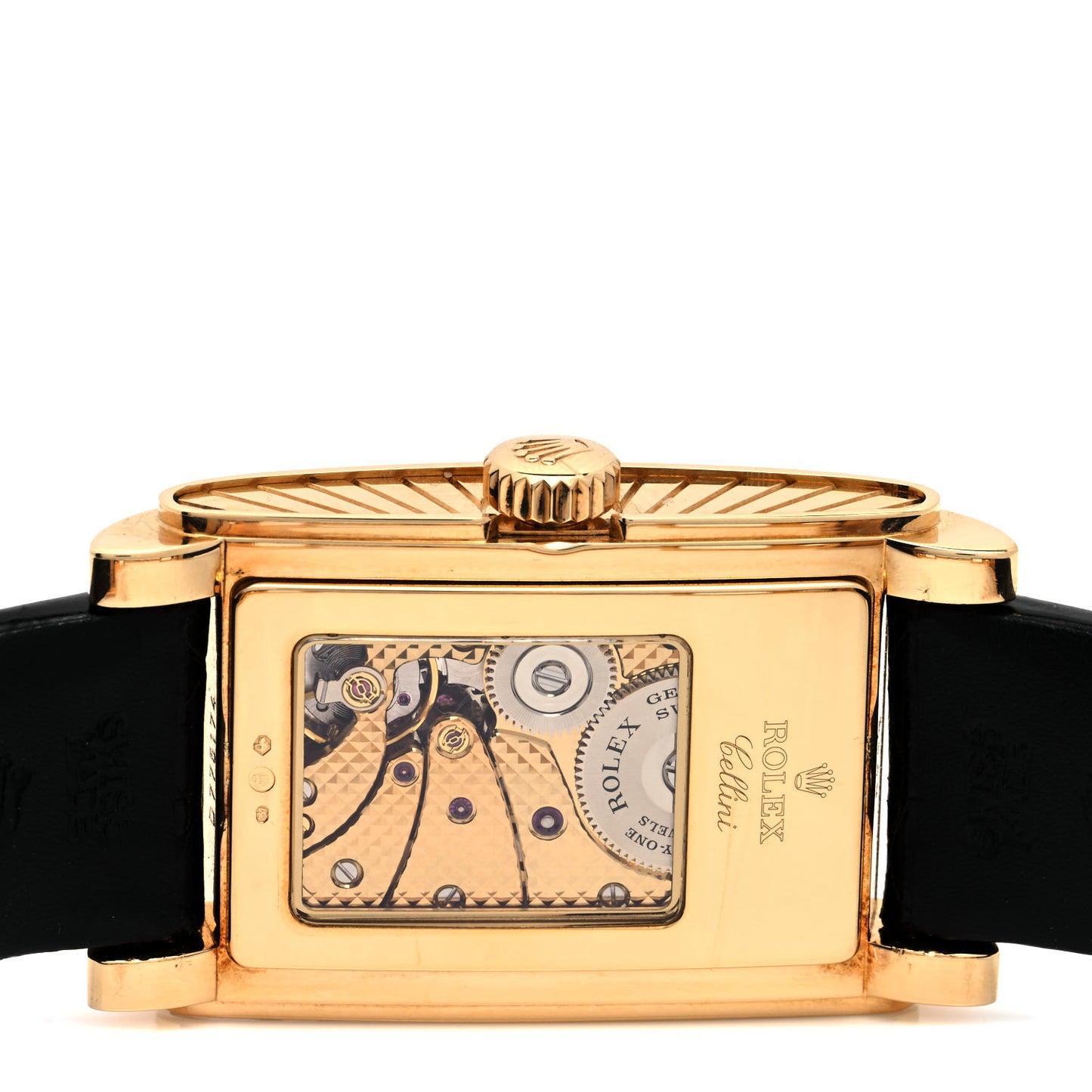 18K Yellow Gold Alligator 28mm Cellini Prince Manual Winding Watch 5440/8
