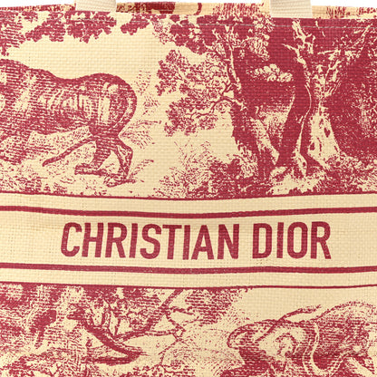 Christian Dior Straw Dioriviera Tote Red 6 of 10