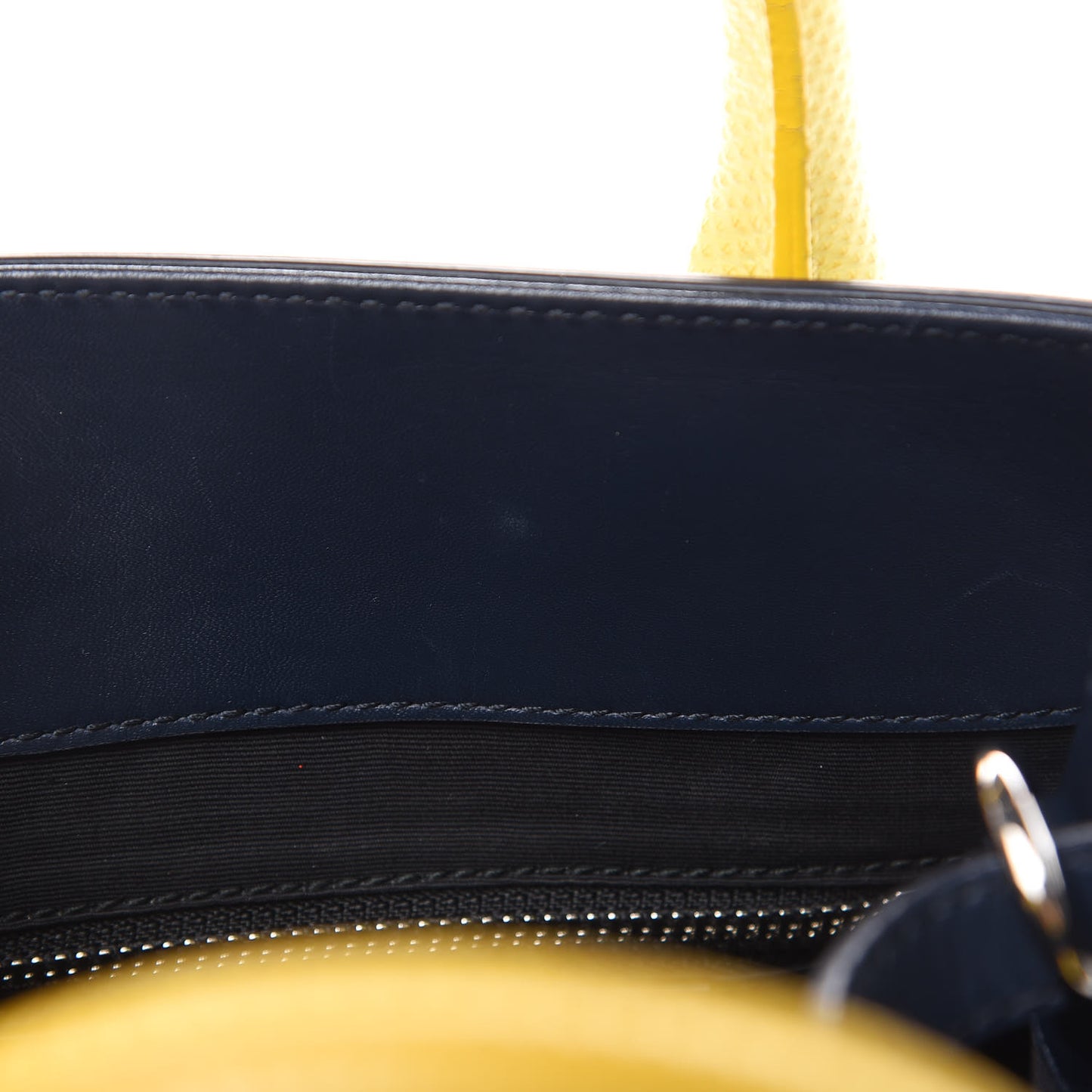 Smooth Calfskin Karung Mini All Afternoon Tote Bleu Outremer Jaune Citrus