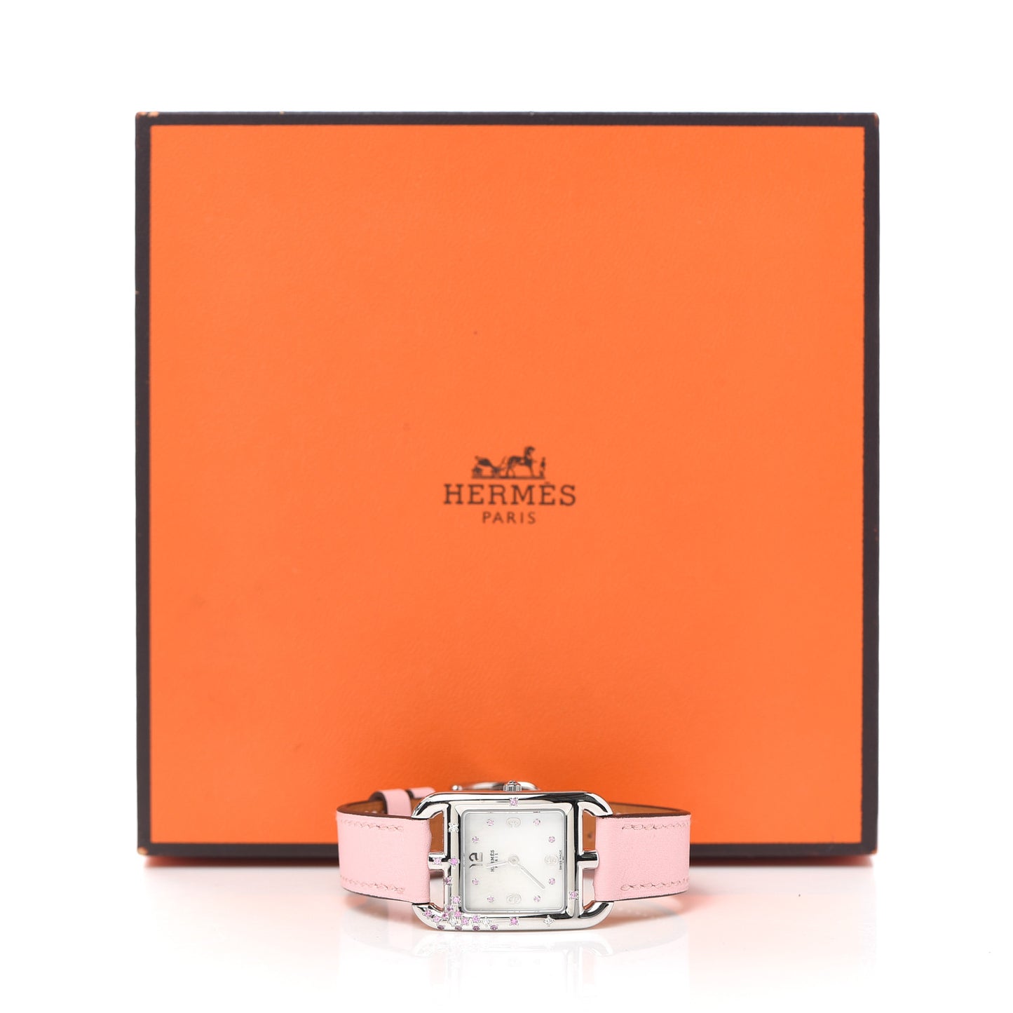 Stainless Steel Swift Diamond Pink Sapphire Mother of Pearl 23mm Cape Cod Quartz Watch Rose Sakura