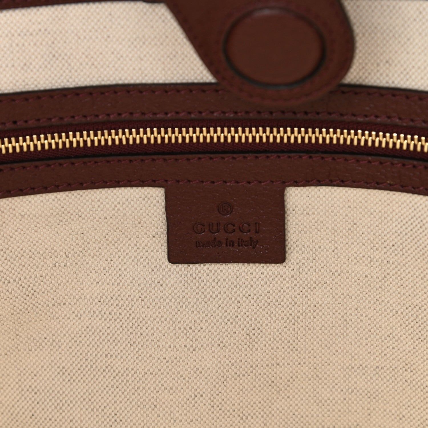 Gucci Monogram Textured Dollar Calfskin Web Medium Ophidia Shopping Tote Sahara Rubino Chardonnay 6 of 12