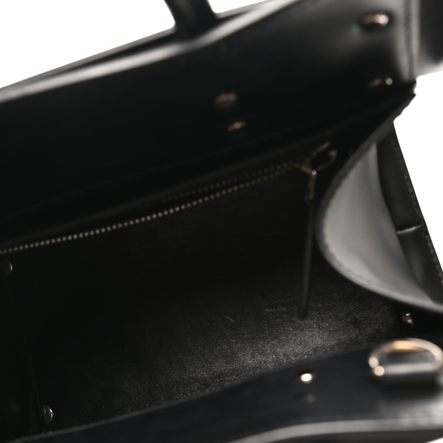 Smooth Calfskin Mini Horizon Satchel Black