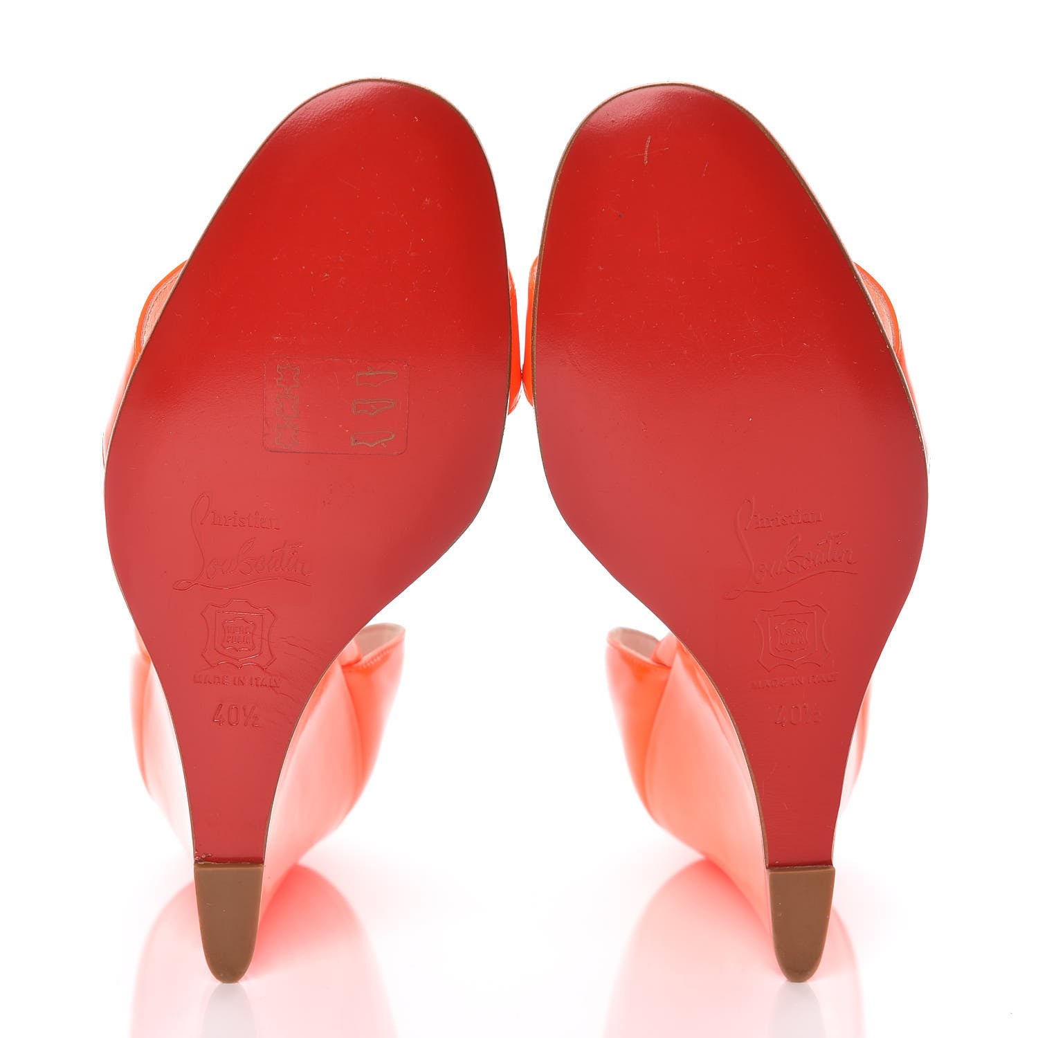 Christian Louboutin Patent Passmule Zeppa Wedges 40.5 Fluo 5 of 12