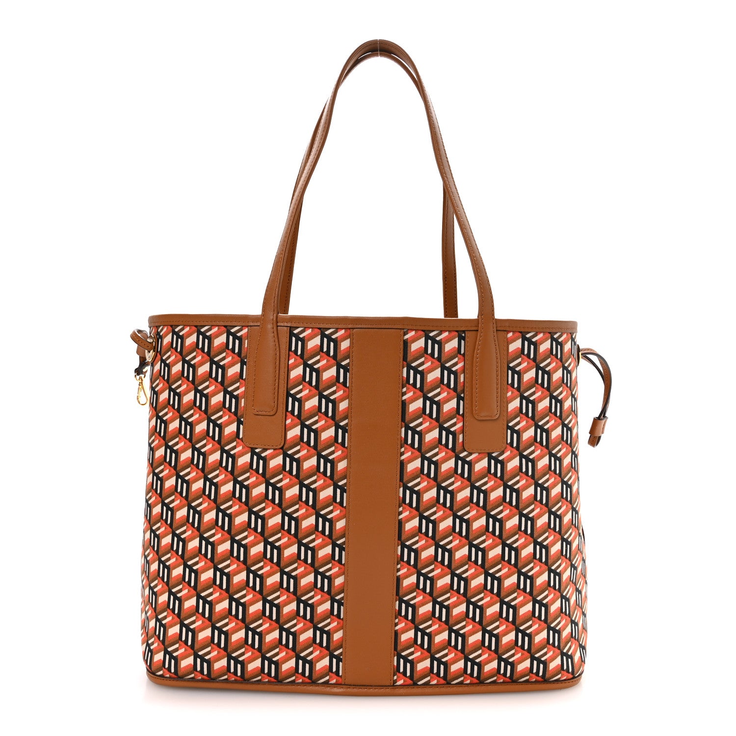 MCM Visetos Medium Liz Reversible Shopper Tote Cognac 3 of 16