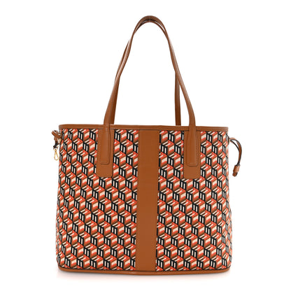 MCM Visetos Medium Liz Reversible Shopper Tote Cognac 3 of 16
