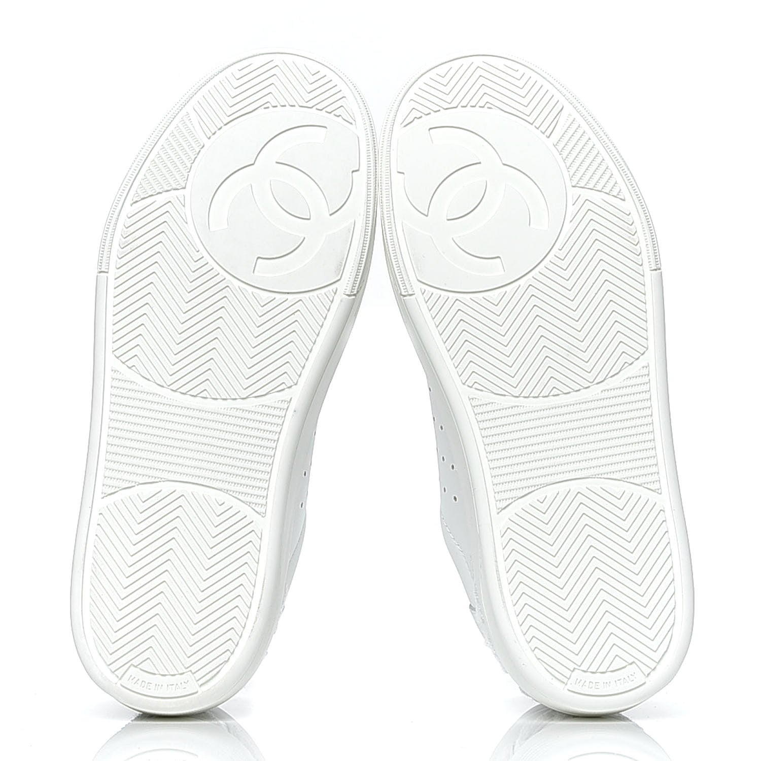 Chanel Calfskin Womens Logo Sneakers 35 White 5 of 6