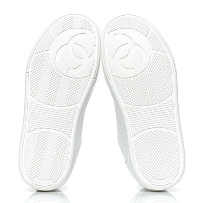 Chanel Calfskin Womens Logo Sneakers 35 White 5 of 6