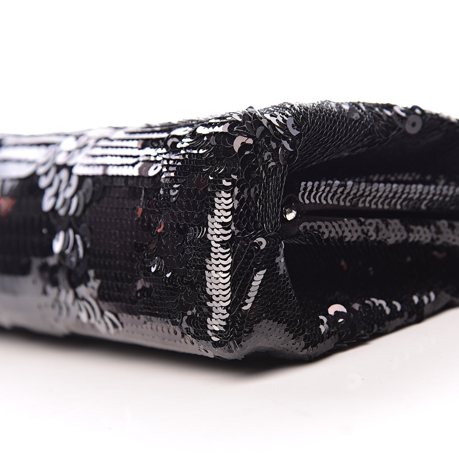 Prada Sequin Clutch Black 9 of 10