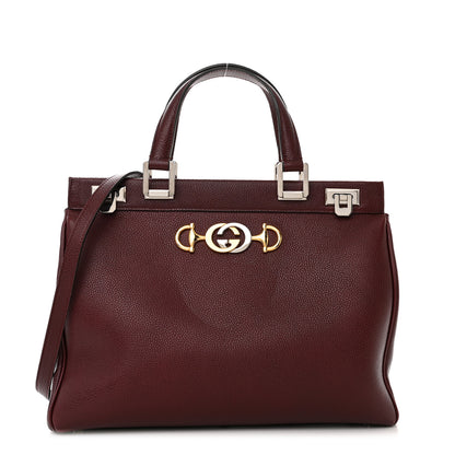 Gucci Grainy Calfskin Medium Zumi Top Handle Bag Vintage Bordeaux 1 of 11