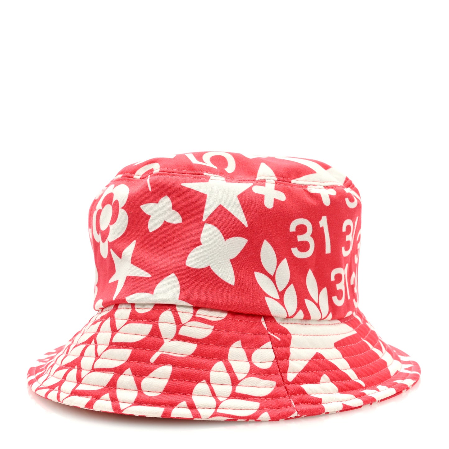 Cotton CC Cloche Bucket Hat M Coral White
