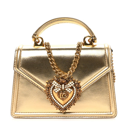 Dolce & Gabbana Metallic Nappa Small Devotion Envelope Top Handle Bag Gold 1 of 10