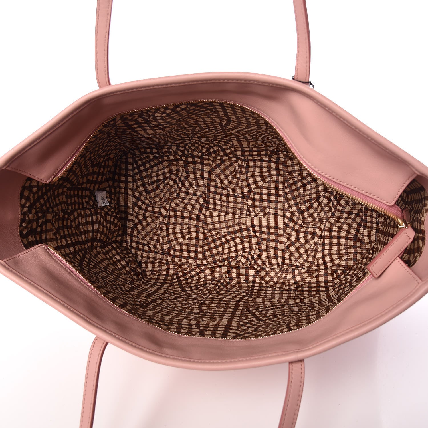 MCM Visetos Medium Anya Shopper Tote Light Pink 7 of 11