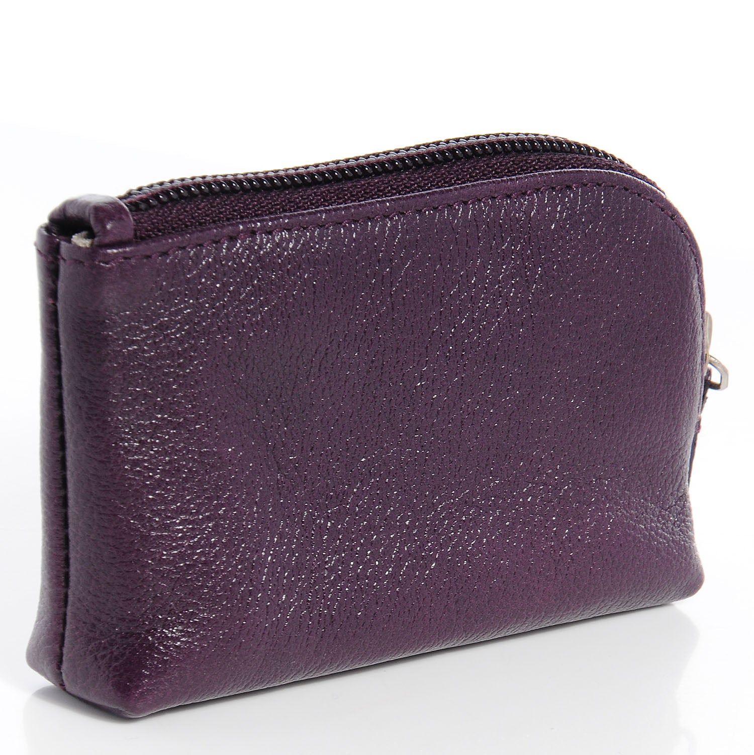 Chanel Leather CC Camellia Coin Purse Purple 3 of 7