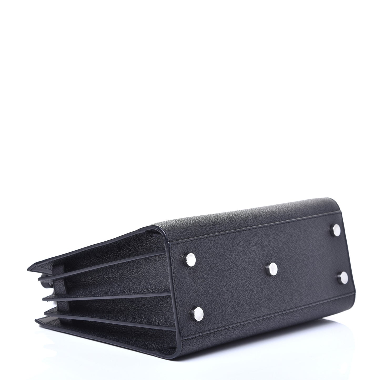 Grained Calfskin Baby Sac De Jour Black
