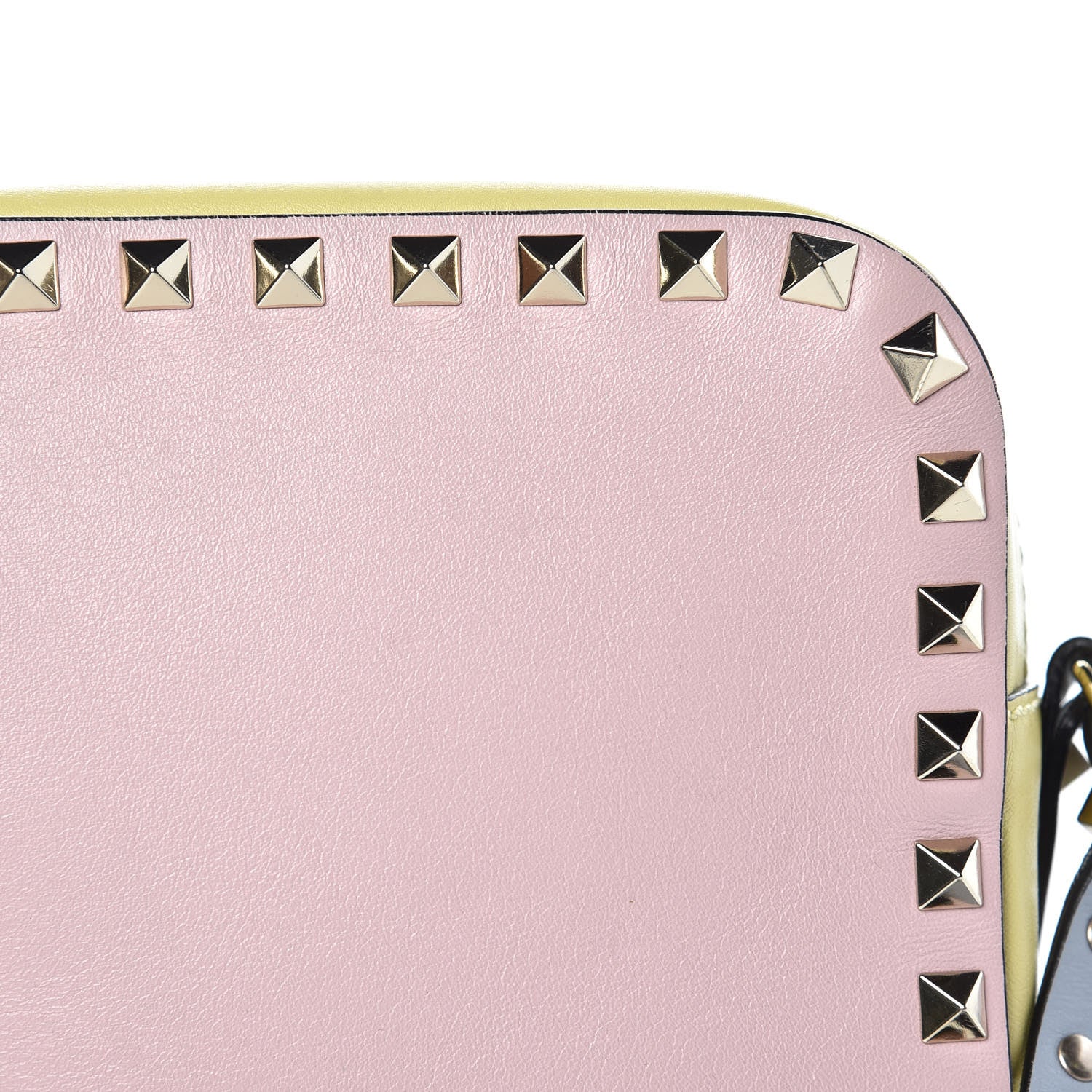 Valentino Garavani Calfskin Watercolor Rockstud Camera Crossbody Bag Rose Green Yellow Sky 7 of 9
