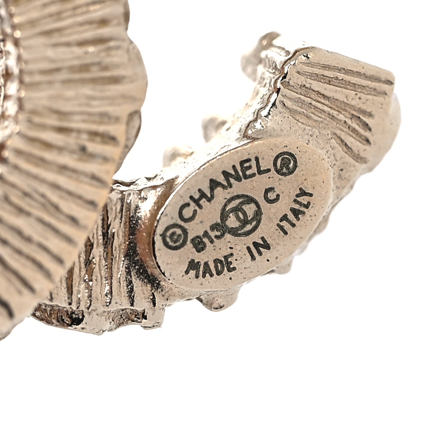 Chanel Enamel CC Baroque Earrings Black Gold 4 of 5