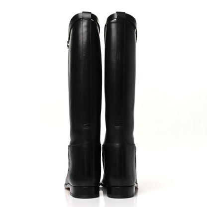 Hermes Box Kelly Jumping Boots 38.5 Black 6 of 9