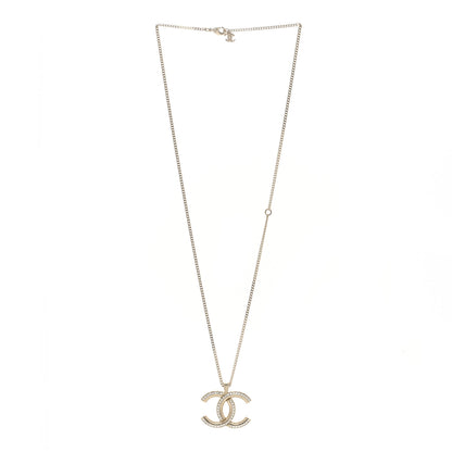Chanel Crystal CC Chain Necklace Gold 3 of 7