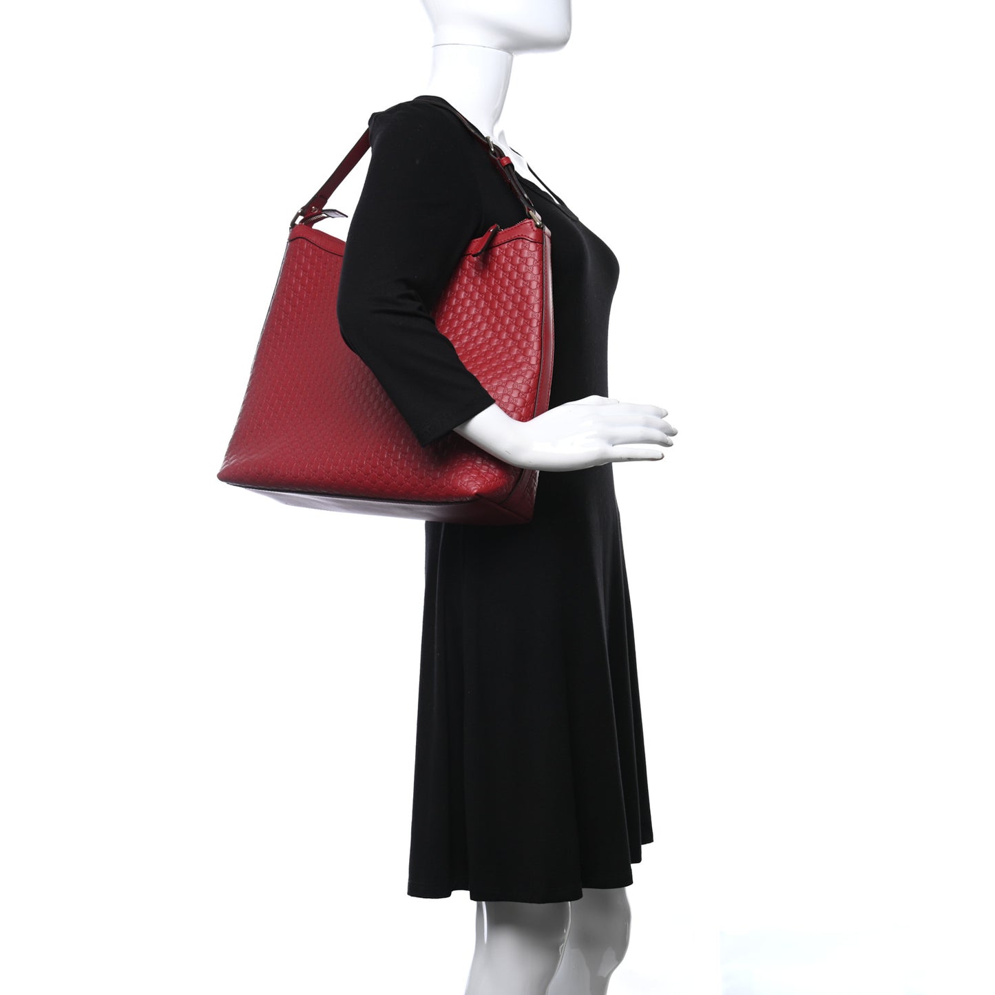 Soft Microguccissima Margaux Shoulder Bag Red