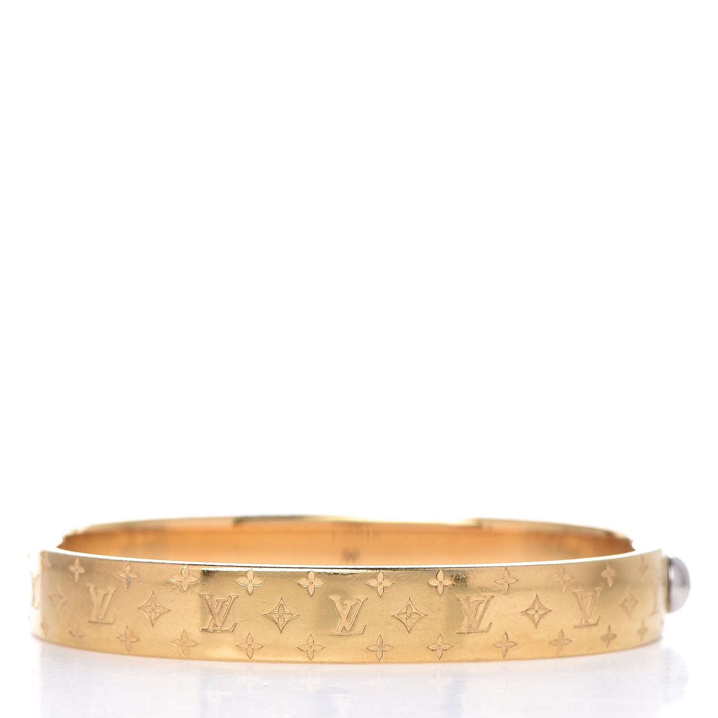 Brass Monogram Nanogram Cuff M Gold